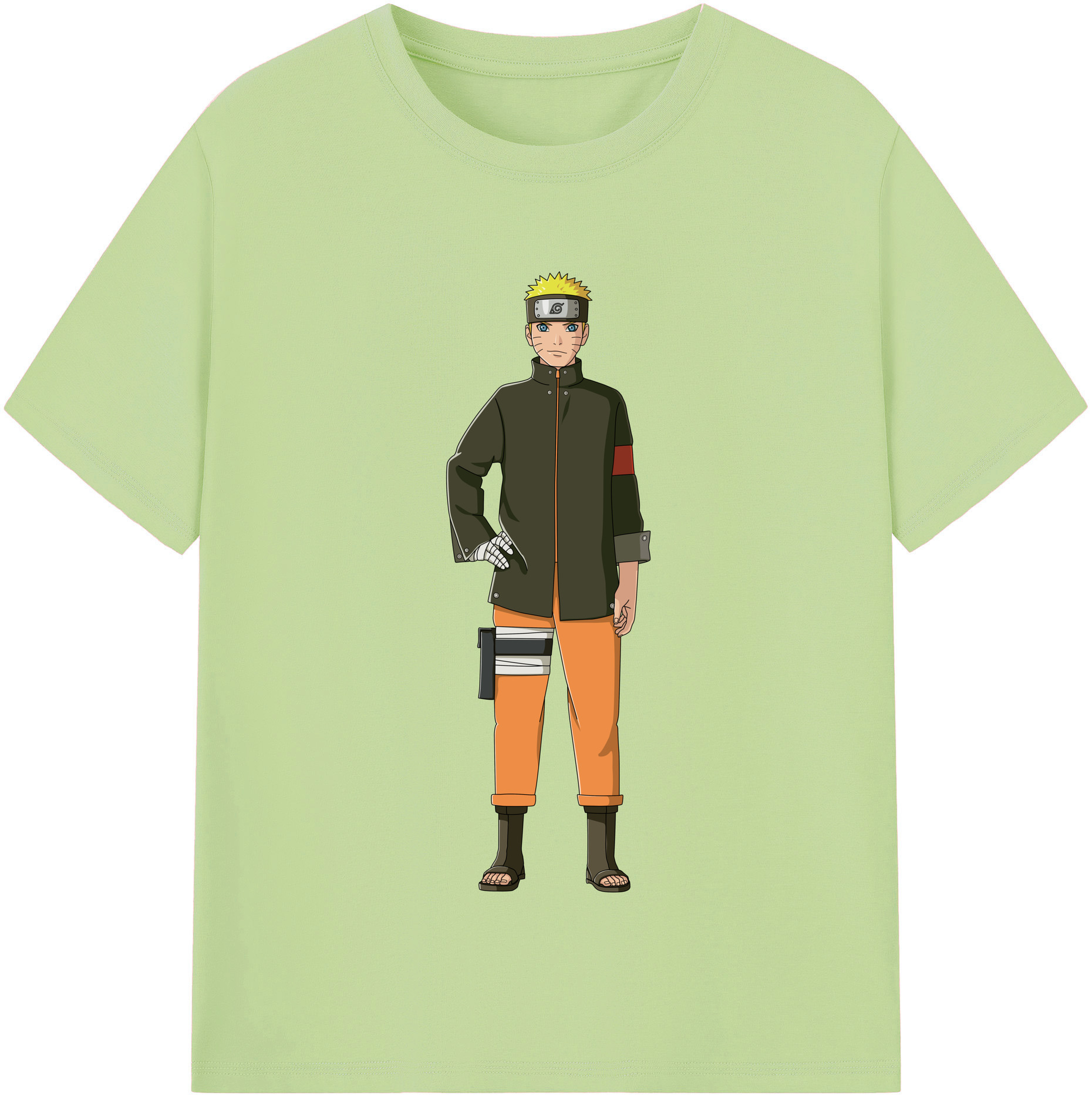 （画像用） NARUTO -ナルト- うずまき ナルト Uzumaki Naruto 綿100％半袖Tシャツ（フロントプリント）